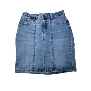 Lee Riders Shape Illusion Slim Fit Blue Denim Skirt Size 30